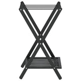 Luggage Rack Black 68x38x58 cm Bamboo 356366