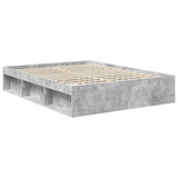 Bed Frame Concerte Grey 150 x 200 cm Solid Pine Wood 3411402