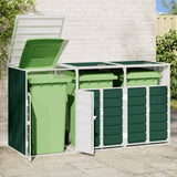 Wheelie Bin Storage for Triple Bins Green 216x81x115 cm Steel 4006179