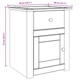 ZNTS Bedside Cabinet Panama 46x40x57 cm Solid Wood Pine 4016383