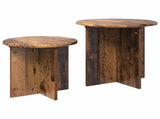 Side Table Set 2 pcs Old Wood Engineered Wood 8001017