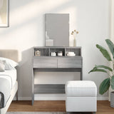 Dressing Table with Mirror Grey Sonoma 80x41x144.5 cm 848176