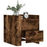 Bedside Cabinet Smoked Oak 45x50x50 cm Engineered Wood 848287