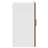 Kitchen Wall Cabinet with Glass Door Lucca Brown Oak Engineered Wood 853914