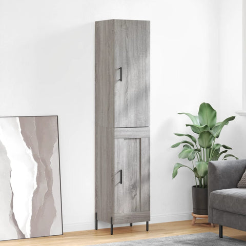 Highboard Grey Sonoma 34.5x34x180 cm Engineered Wood 3199119