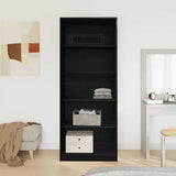 Wardrobe with Shelf Black Oak 80 x 50 x 200 cm Engineered Wood 3378503
