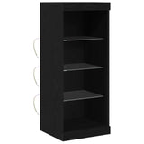 LED Sideboard Black Oak 41 x 37 x 100 cm Engineered Wood 863056