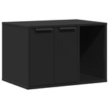 Cat Litter Box Enclosure Black 60x40x40 cm Engineered Wood 857725