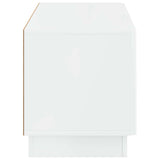 TV Cabinet High Gloss White Engineered Wood 897339