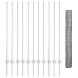 Welded Wire Fence 25 x 1.2 m Hot-Dip Galvanised Steel 3337004