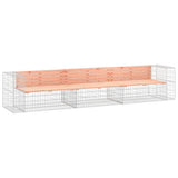 Garden Bench Wooden Solid Douglas Fir wood, Galvanised Steel Large 3196255