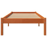 Bed Frame without Mattress Wax Brown 100x200 cm Solid Wood Pine 844851
