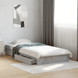 Bed Frame with Drawers without Mattress Concrete Grey 90x200 cm 3280681