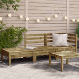 Garden Sofa Natural wood Impregnated solid pine wood 3-Seater 838046