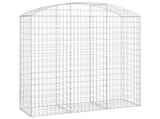 Arched Gabion Basket 150x50x160/180 cm Galvanised Iron 153458