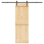 Sliding Door with Hardware Set 70x210 cm Solid Wood Pine 3332658