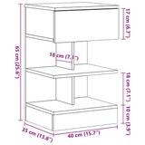 Bedside Cabinet Old Wood 40x35x65 cm Engineered Wood 856748