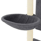 Cat Tree with Sisal Scratching Posts Dark Grey 130.5 cm 172042