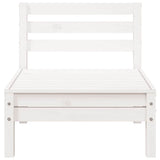 Garden Sofa White Solid pine wood 3-seater Modular Garden Sofa 838027