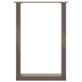Dining Table Legs U-Shaped 2 pcs Natural Steel 50x cm Steel 4013179