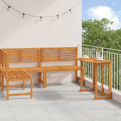 Garden Bench Set 3 pcs Brown Solid acacia wood 3328692