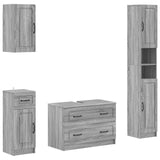 4 Piece Bathroom Cabinet Set UTRECHT Grey Sonoma 3417978