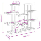 Flower Stand 110x25x110,5 cm Solid Wood Fir 362857