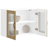 Kitchen Wall Cabinet with Glass Door Lucca Sonoma Oak Engineered Wood 853850