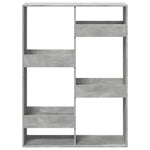 Bookcase Concrete Grey 100x33x135 cm Engineered Wood 3309387