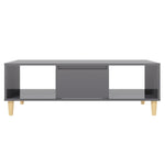Coffee Table High Gloss Grey 103.5x60x35 cm Engineered Wood 806021