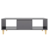 Coffee Table High Gloss Grey 103.5x60x35 cm Engineered Wood 806021