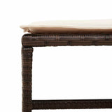 13 Piece Garden Dining Set with Cushions Brown Poly Rattan 3211161