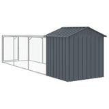 Chicken Cage with Run Anthracite 117x405x123 cm Galvanised Steel 3189069