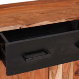 Sideboard 2 pcs Brown 110 x 30 x 75 cm Solid Acacia Wood 3321526