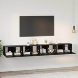 TV Cabinet Set 4 pcs Black Oak 60 x 30 x 30 cm Engineered Wood 3393571