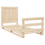 Bed Frame without Mattress with Headboard 90x200 cm Solid Wood 3281538