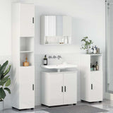Bathroom Furniture Set Wall-mounted 4 pcs High Gloss White 3392967