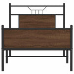 Bed Frame without Mattress Brown Oak 90x190 cm Single Engineered Wood 4107026