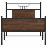 Bed Frame without Mattress Brown Oak 90x190 cm Single Engineered Wood 4107026