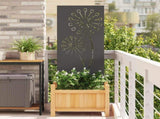Garden Privacy Screen Black 50 x 140 cm Cold-rolled steel 876301
