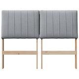 Upholstered Headboard Light Grey 120 cm Solid Pine Wood 879404