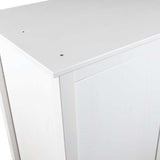 2-Door Wardrobe Hill White 89x50x170 cm Solid Pine Wood 288948