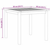 Garden Dining Set 3 pcs Black Solid Acacia Wood 3365511