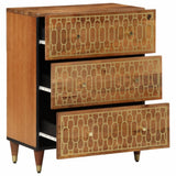 Side Cabinet 60x33x75 cm Solid Wood Mango 358287