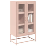 ZNTS Highboard Pink 68x39x123 cm Steel 853357