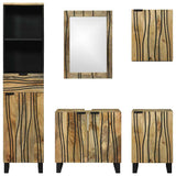 Bathroom Furniture Set with Drawer 5 pcs Brown Engineered Wood 3310045