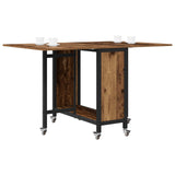 Folding Dining Table with Castors 130 x 80 x 76.5 cm steel PB 8006047