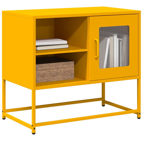 ZNTS TV Cabinet Mustard Yellow 68x39x60.5 cm Steel 853389