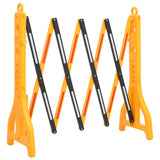Folding Traffic Barrier Yellow and Black 250x38x96 cm 150988