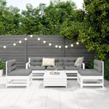 Garden Sofa Set White Solid Pine Wood 6 Piece Set Modular 3250749